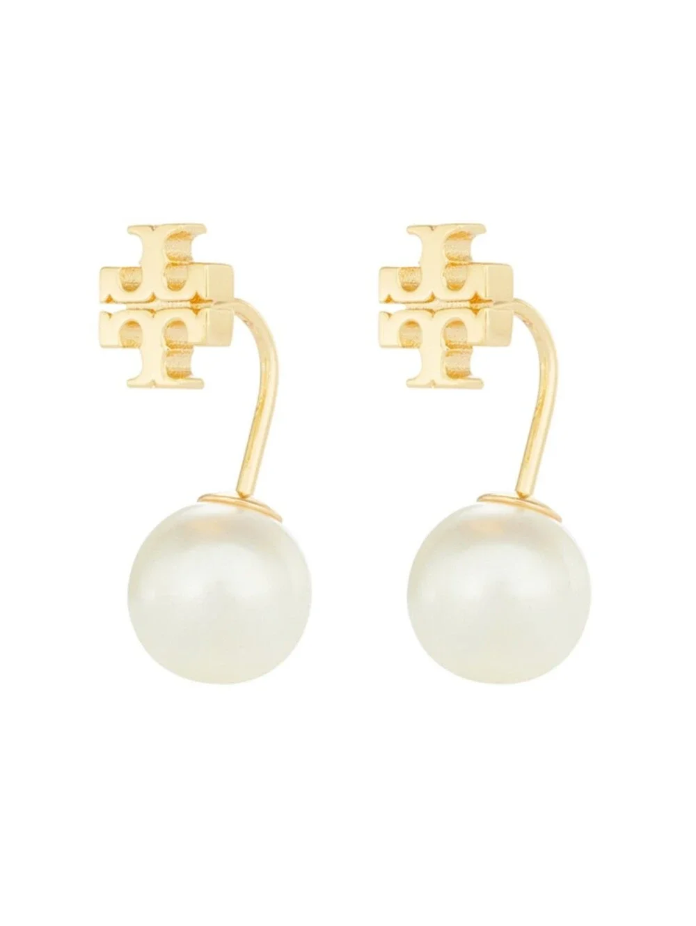 Tory Burch Faux Pearl Front/Back Earrings